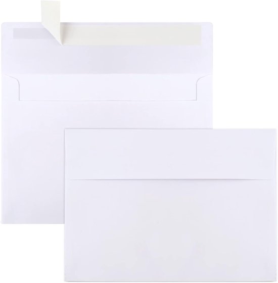 Weiße Briefumschläge 13x18 Cm (größe 133x184 Mm) 50 Stück Mit Praktischem Streifenverschluss (abziehen & Verschließen) Stabiles Papier Für Karten