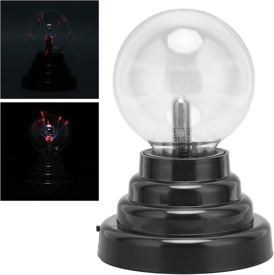 Plasmakugel Plasmalampe 7,5 Cm Durchmesser Effektlampe Lavalampe Besonders Sicher Berührungsempfindlich Mit Kabel Oder Batterien Geschenkidee