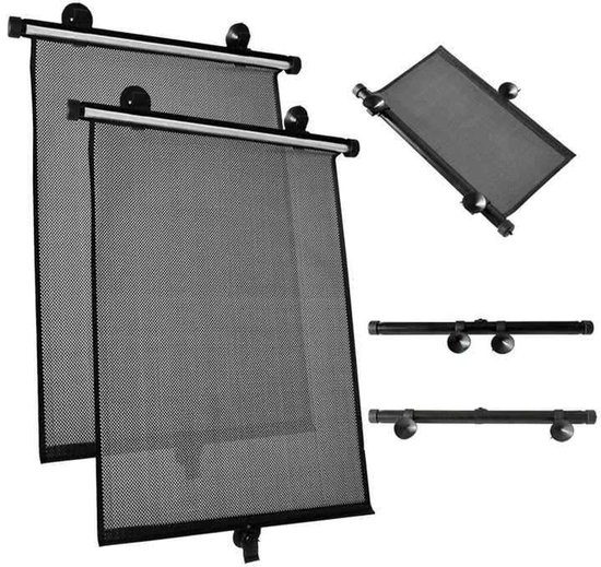Aufrollbarer Sonnenschutz Für Die Seitenscheibe Rollo Für Die Seitenscheibe 40 X 45 Cm 2 Stück