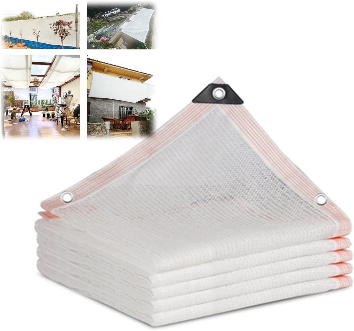 Weißes Schattiergewebe – 2 X 3 M – 55 % Schattierung – Für Gemüsegarten, Gewächshaus & Sukkulenten – Atmungsaktives Hdpe – Uv-beständig – Mit Ösen