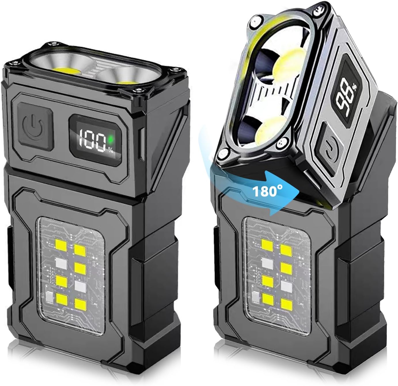 2-teilige Clip-taschenlampe – Lichtstarke Haustier-clip-taschenlampe Mit Magnetfuß – Usb-c-aufladbar – Für Notfälle – Outdoor-aktivitäten – 2-teilig