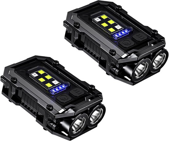 500 Lumen Clip On Taschenlampe 2 Stück, 8 Modi, Wiederaufladbare Sicherheitsleuchte Für Läufer, Tragbare Cob Taschenlampe Für Nachtarbeit, Laufen