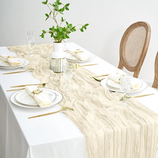 Tischläufer 90 X 400 Cm Boho Tischdekoration Tischläufer Textil Tischläufer Tischdecke Netzstoff Hochzeitsdekoration Für Hochzeiten, Partys, Gebu