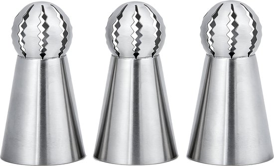 3 Teiliges Tortendekorations Set Spritztülle Tortendekorationszubehör Edelstahl, 3,1 X 3,1 X 5,7 Cm Zum Dekorieren Von Desserts, Kuchen, Cupcakes