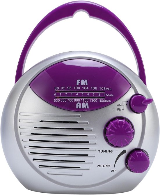 Ipx4 Wasserdichtes Duschradio Tragbares Am/fm Radio Mit Klarem Klang Für Badezimmer, Küche, Outdoor Batteriebetrieben.