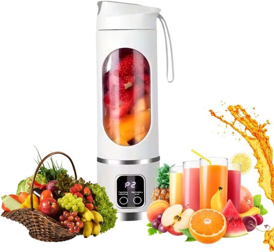 Tragbarer 500 Ml Standmixer Für Säfte Und Smoothies Mit 12 Edelstahlklingen Usb Aufladbar Und Mehrstufige Geschwindigkeitsstufen 50 W Leistung Bp