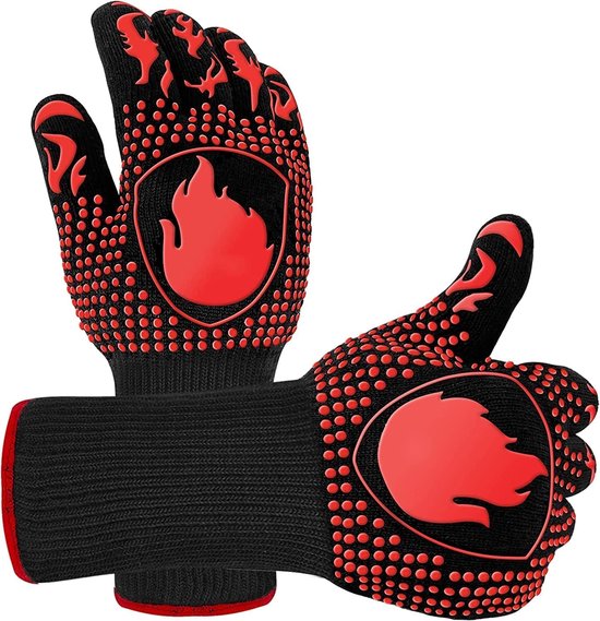 Grillhandschuhe, Ofenhandschuhe, Bbq 730 °c. Extrem Hitzebeständige Ofenhandschuhe Aus Rutschfestem Silikon Zum Grillen, Backen Und Schweißen. Ei