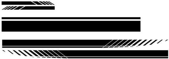 Autoaufkleber 5er Set Pvc Gestreifte Autoaufkleber Autoaufkleber Fürs Auto Aufkleber Fürs Auto Autodekoration Zur Autoverzierung 190 X 9 Cm Schwa