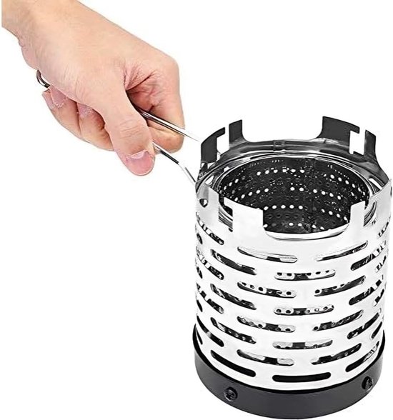 Gasheizerabdeckung Aus Edelstahl, Hitzebeständig, Mit Guter Heizleistung, Für Camping Gasheizer, 14 Cm X 12 Cm