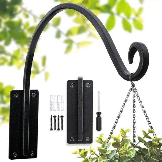 Robuster Pflanzenhaken 40 Cm Schwarz