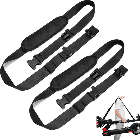 2er Pack Scooter Gurte, Verstellbare Gurte Mit Extra Dicken, Rutschfesten Schultergurten, Für Strandstühle, Laufräder, Kinderfahrräder, Falträder