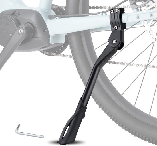 Verstellbarer Fahrradständer Aluminium Fahrradstütze Rutschfester Seitenständer Für Mountainbike, Rennrad Und Citybike Universelle Montage Schwar