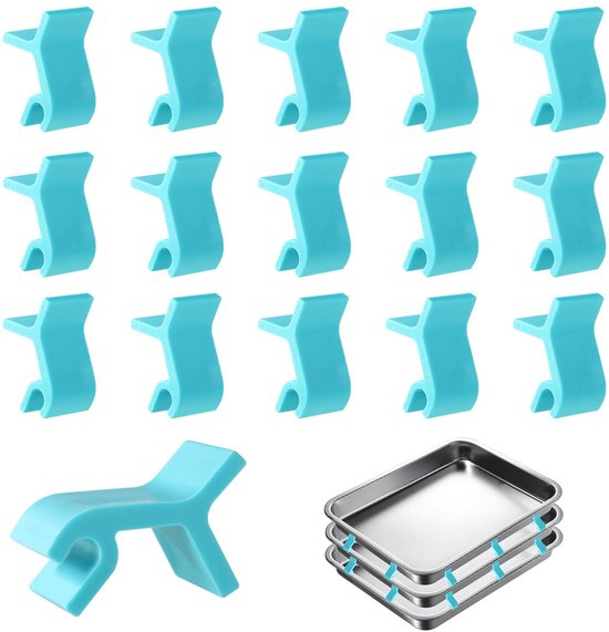 16 Teiliger Backblechstapler Multifunktionaler Backblechstapler Wiederverwendbar Stapelclips Für Backbleche Backblech Stapelgestell Für Die Küche