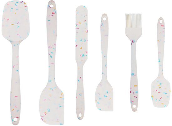 6 Teiliges Hitzebeständiges Silikonspatel Set, Nahtloses Design, Antihaftbeschichtung, Rührspatel Mit Edelstahlkern, Hochwertiger Bpa Freier Gumm