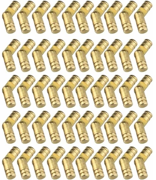 Packung Mit 50 Stück 5 X 17 Mm Messing Scharnieren (verdeckt), Kleine, Verdeckte Scharniere, Für Schmuckkästchen, Spieldosen Und Kleine Holzproje