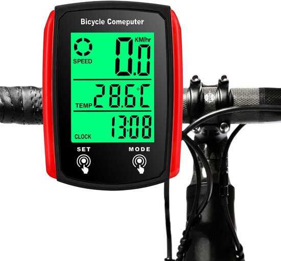 Universeller Fahrradcomputer Mit 19 Funktionen, Ip54 Wasserdicht Fahrrad Tachometer Und Kilometerzähler Lcd Touchscreen Mit Hintergrundbeleuchtun