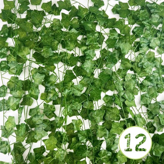 Künstliche Pflanzen 12 Teiliges Set Efeugirlanden 2,2 Meter Lange, Hängende Dekoranken Gesamtlänge: 26,4 Meter Für Küchen, Hochzeiten, Balkone Un