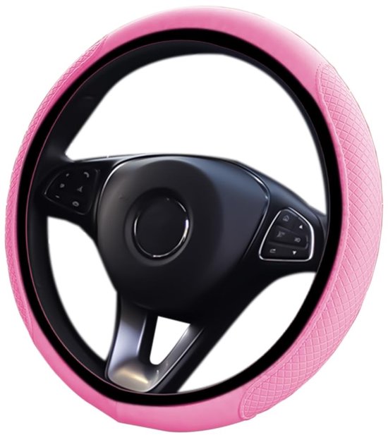 Allecto Lenkradbezug Universal Rutschfest Und Atmungsaktiv 38 Cm Mikrofaser Komfortabel Und Stilvoll Für Jedes Auto Schwarz