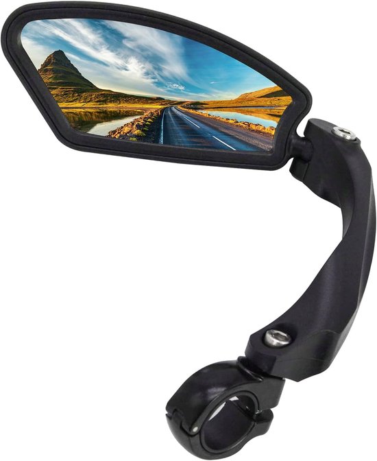 Fahrradspiegel Mit Extra Großer Spiegelfläche Und Verlängertem Griff Für Lenker Mit 21 26 Mm Durchmesser, Leicht Und Robust