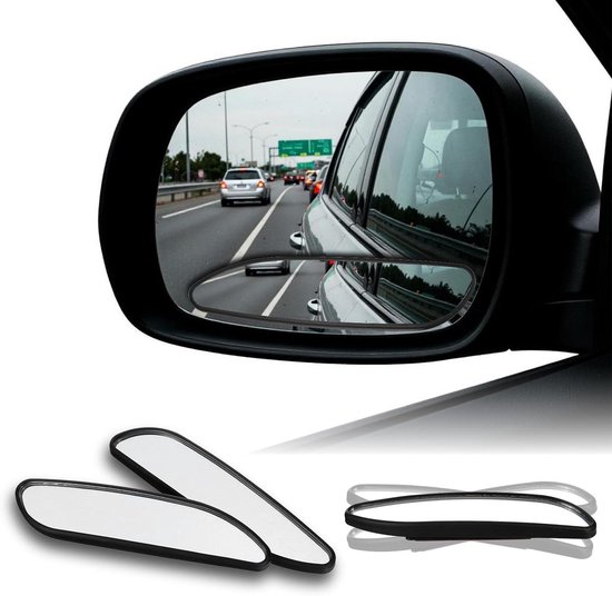 Totwinkelspiegel Konvexe Verkehrsspiegel Sichereres Fahren Verstellbarer Weitwinkel 14 Cm Schwarz