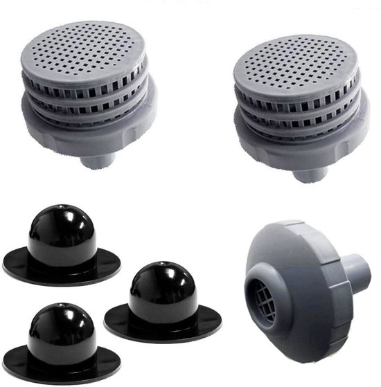Ersatz-pooleinlaufdüse – Ø 32 Mm – Für Intex-aufstellpools – 2 X 25022e Filter + 1 X 12634 (baugruppe) + 3 X Kurze Stopfen