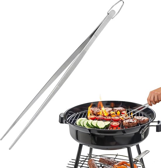 Kochzange Aus Edelstahl Buffet Grillzange Servierzange Rutschfest 30 Cm Silber