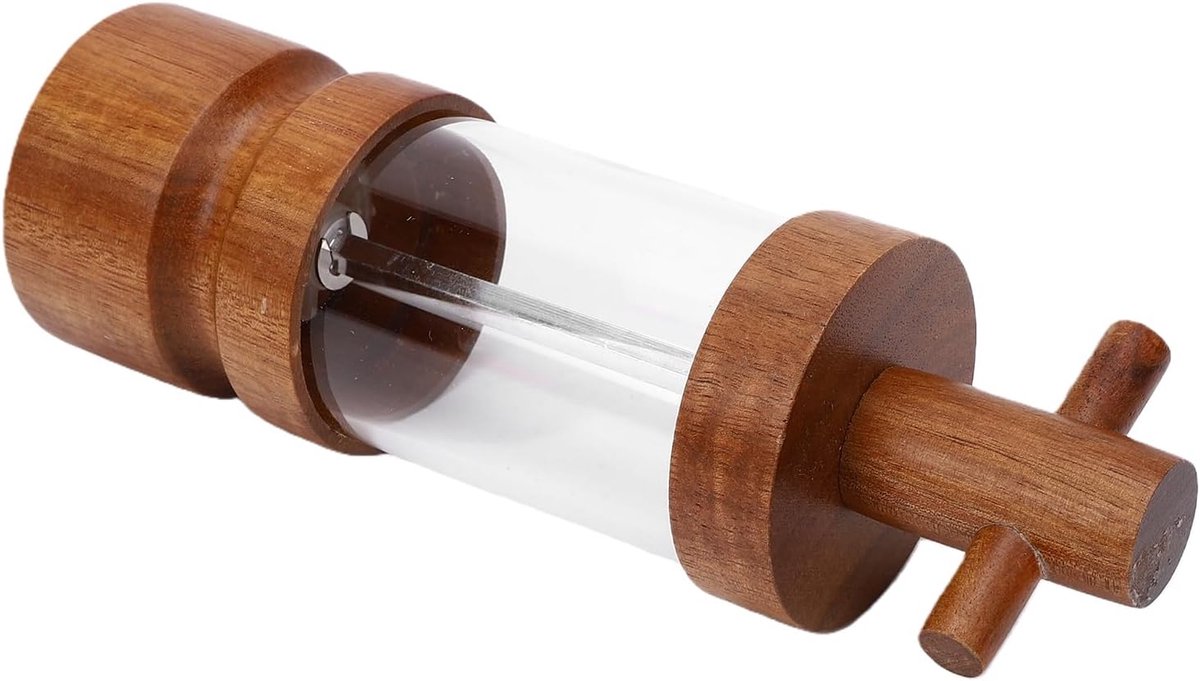 Manuelle Salzmühle Gewürzmühle Aus Holz Verfeinert Aromen Mahlgrad Einstellbar Transparentes Acryl Natürlich