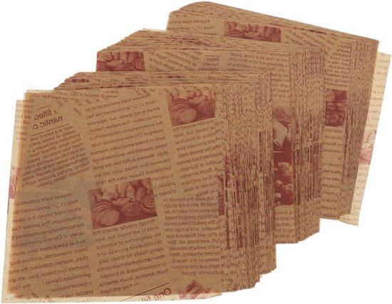 Backpapierbögen Pergamentpapier Backen Und Verpacken Wasser Und Ölabweisend 18 X 18 Cm Braun