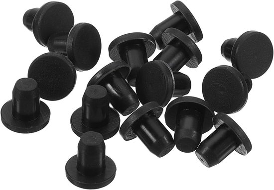 Gummistopfen Silikon Lochkappen Rohrabdichtung Hitzebeständig 16 Stück, 5 Mm Schwarz