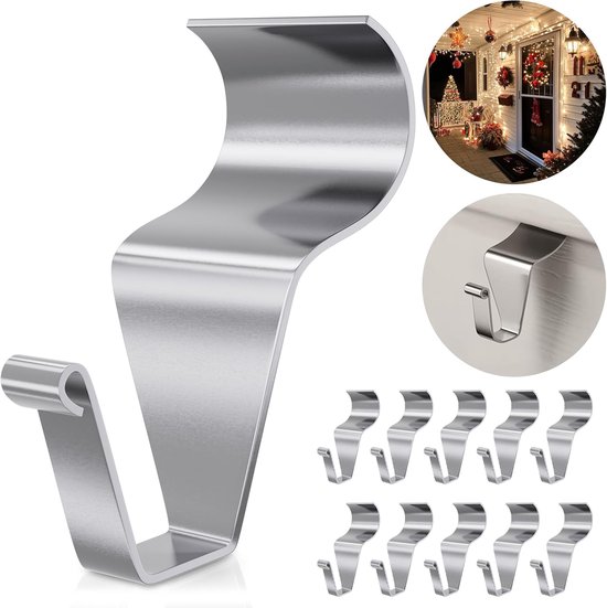 20 Vinyl Wandhaken Robuste Edelstahl Wandklemmen Wiederverwendbare Haken Zum Aufhängen Von Partydekorationen, Schildern Und Lichterketten (ohne B