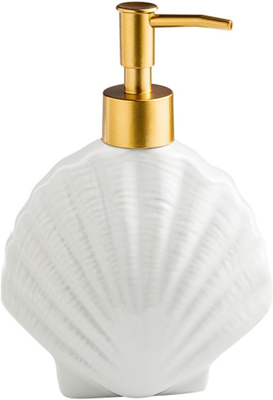 Seifenspender Muschelförmiger Keramik Seifenspender Mit Pumpe Seifenspender Im Meeresküsten Design Für Bad Und Küche Sommerliches Design Für Wohn