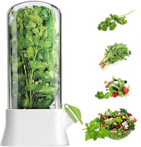 Aufbewahrungsbehälter Für Kräuter Und Gemüse, 13 X 27 Cm Hält Lebensmittel Wie Kräuter, Salat Und Gemüse 2 3 Wochen Frisch, Luftdichter Behälter