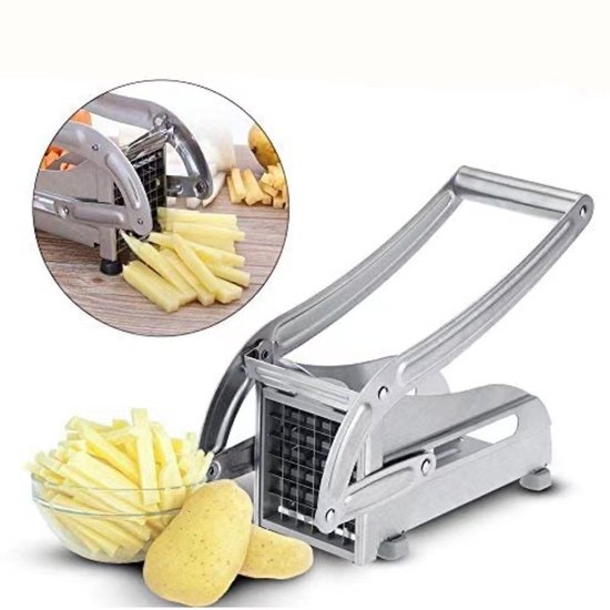 Pommes Schneider Aus Edelstahl Gemüseschneider (karotten Und Gurken) Und Kartoffelschneider Rutschfester Saugnapfboden Für Heißluftfritteusen Für