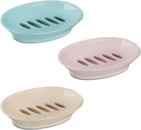 3 Teiliges Seifenhalter Set Mit Abfluss Robuste Seifenschalen, Verhindert Das Einweichen Von Seife, Für Dusche, Bad Und Küche