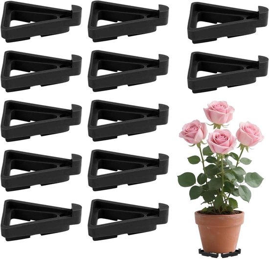 Topfständer Blumentopferhöhungen Präsentieren Sie Ihre Pflanzen Fördert Die Luftzirkulation 12 Stück Schwarz