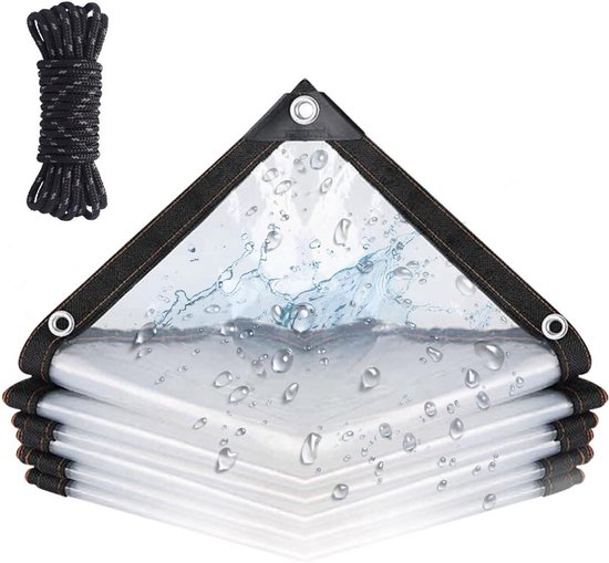 Transparente Plane Mit Ösen 2 X 2 M Wasserdicht Für Den Außenbereich