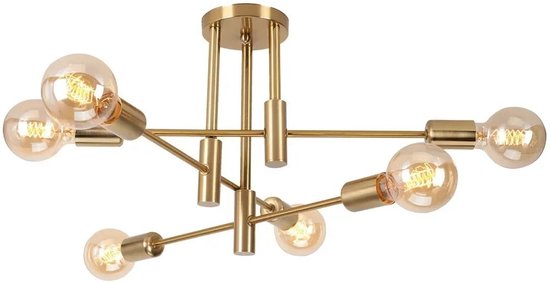 Industrielle 6 Flammige E27 Deckenleuchte, 2er Pack, Für Wohnzimmer, Schlafzimmer Und Küche, Gold
