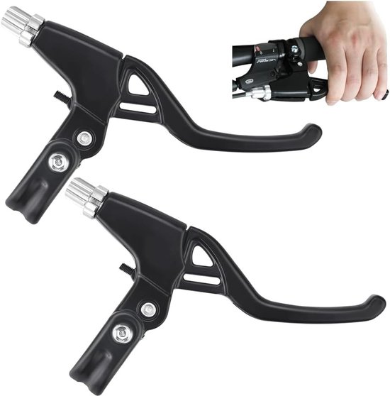 Verstellbare Fahrradbremshebel Aus Aluminiumlegierung, Für Rennräder Und Mountainbikes Mit Einem Durchmesser Von 22 Mm, Schwarz