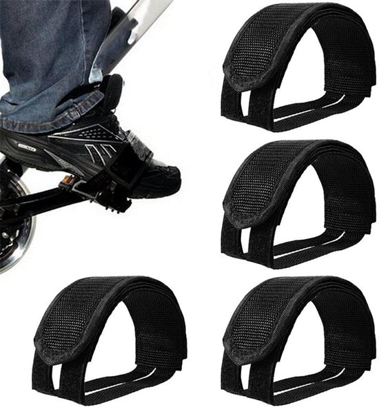 Pedalriemen Für Heimtrainer 2 Paar Fahrradpedalriemen Pedalriemen Fußstützen Rennradpedale Nylonriemenverschlüsse Universelle Zehenclips Pedalrie
