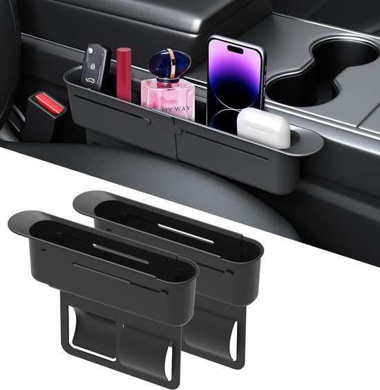 2er Pack Verstellbarer Autositz Lückenfüller (21,5 33 Cm), Multifunktionaler Sitzseitenorganizer, Universeller Lückenfüller Mit Push Pull Design,