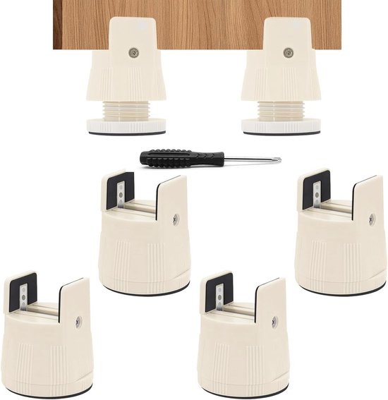 Verstellbare Möbelfüße Für Betten Und Stühle, 6 8 Cm, Für Runde Und Eckige Beine, Inklusive Schraubendreher, Robust