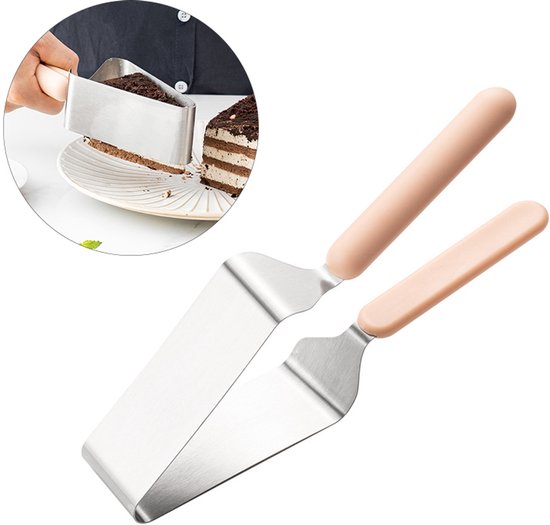 Tortenschneider Tortenform Tortenmesser Aus Edelstahl Tortenschnitzmesser Doppelgriff Küchenhelfer 26,5 X 5 Cm Für Torten, Partys, Hochzeiten, Ge