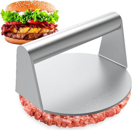 Burgerpresse 14 Cm Hamburgerpresse Und Hamburgermaker Grillzubehör Edelstahl Zur Zubereitung Von Grillfleisch, Hamburgern Und Anderen Köstlichkei