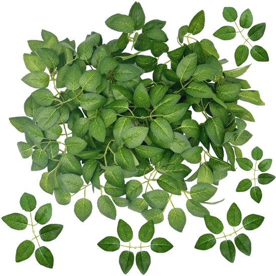 Dailygoods Dailygoody Künstliche Rosenblätter Dekorative Blätter Langlebig Und Pflegeleicht Grün Tortendekoration Für Hochzeiten