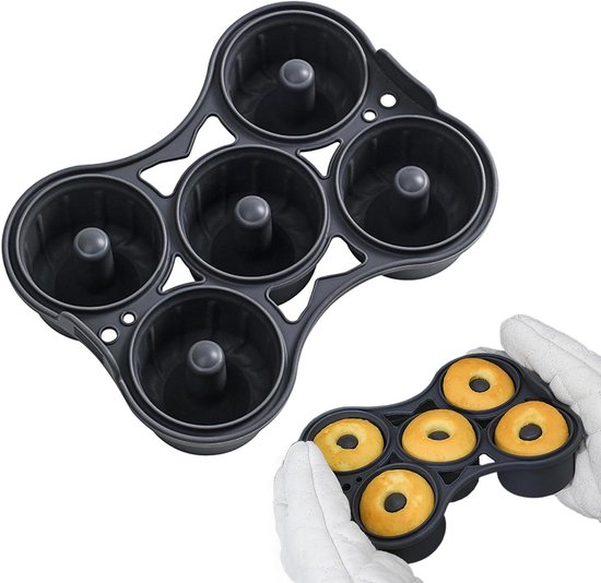 Donut Form Bagel Backform Für Zu Hause Hitzebeständiges Silikon 21 X 16 X 6 Cm Einfarbig