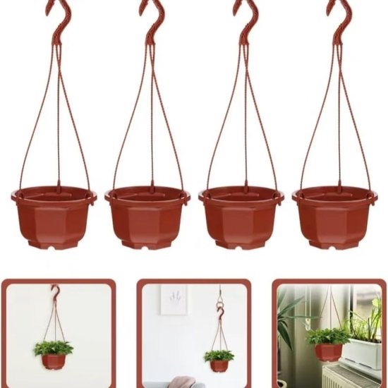 Hängende Pflanztöpfe Blumenampeln Für Drinnen Und Draußen Strapazierfähiger, Leichter Kunststoff 95 X 6 Cm
