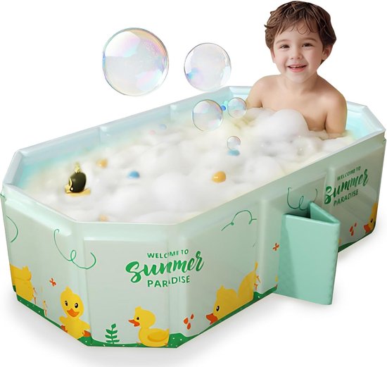 Faltbare Babybadewanne Tragbare Kleinkindbadewanne Sicheres Baden Platzsparendes Design 78 X 45 X 30 Cm Grün