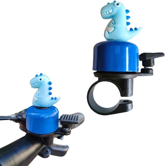 Fahrradklingel Für Kinder Dinosaurierklingel Sicher Radfahren Klarer, Lauter Klang 10,2 Cm Blau