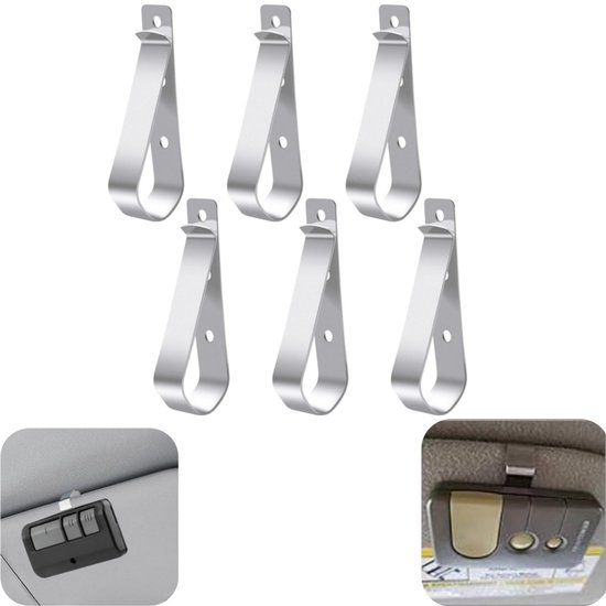 6 Clips Fernbedienungs Aufbewahrungsclip Ständer Autoclip Metallclip Kein Bohren Erforderlich Schnappverschluss Aufbewahrungszubehör Für Fernbedi