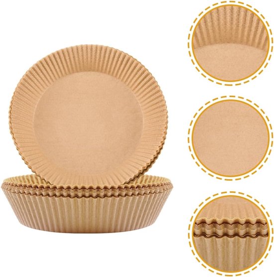200er Packung Backpapier Für Airfryer Wiederverwendbare Backförmchen Für Airfryer Körbe Backpapier Für Den Täglichen Gebrauch Lebensmittelechte B
